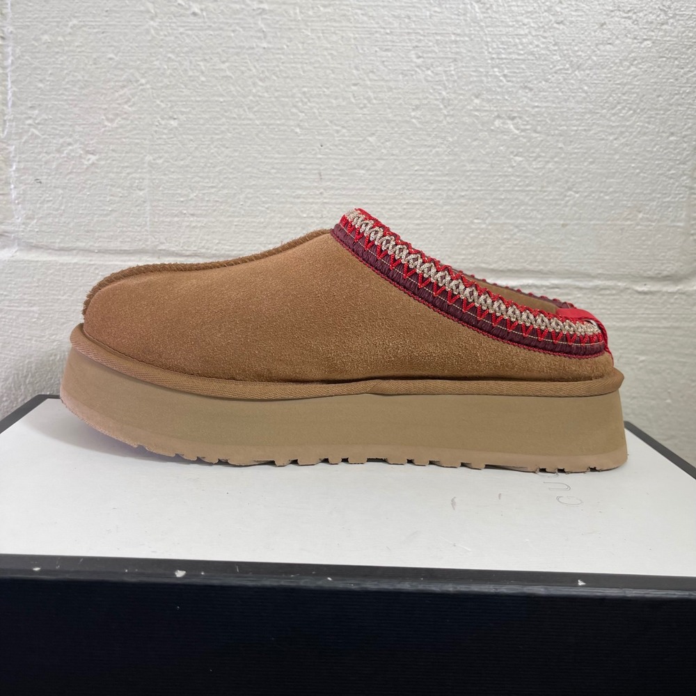 UGG Tazz II 1122553 Slippers Chestnut Suede Platform Slip On Women's Size 9 US - Picture 5 of 14